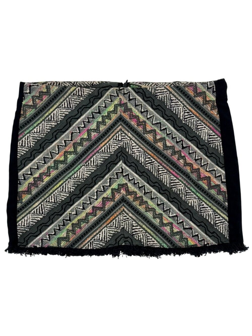 NWT Urban Outfitters Geometric Fringe Hem Mini Skirt L | Indie Sleaze Whimsigoth - Picture 14 of 16